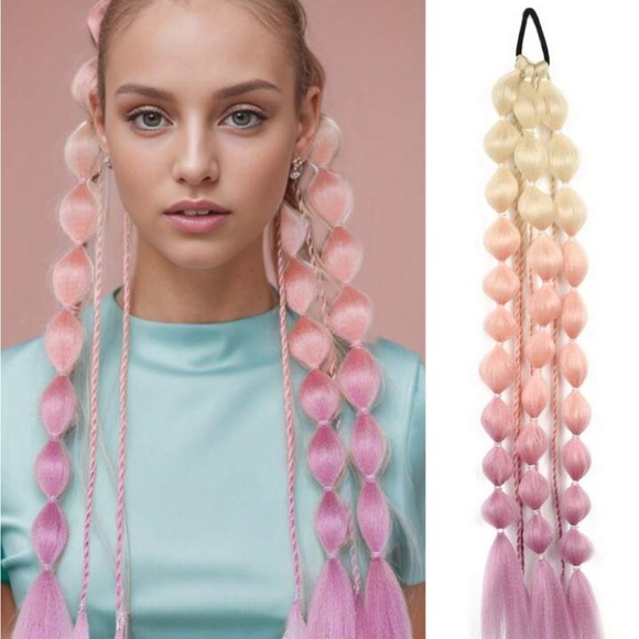 Paula Bean Jeans Other - NEW  Bubble Hair Extentions  OMBRE PINK Renaissance Faire